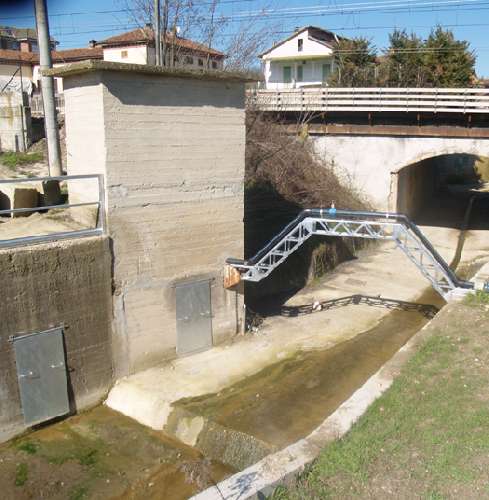 Struttura portante e chiuse peresso l'impianto depuratore di Castello d'Annone AT 